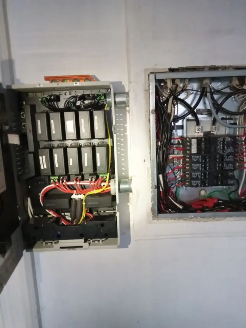 Electrical panel upgrade completed for Security Camera Wiring in Monroe